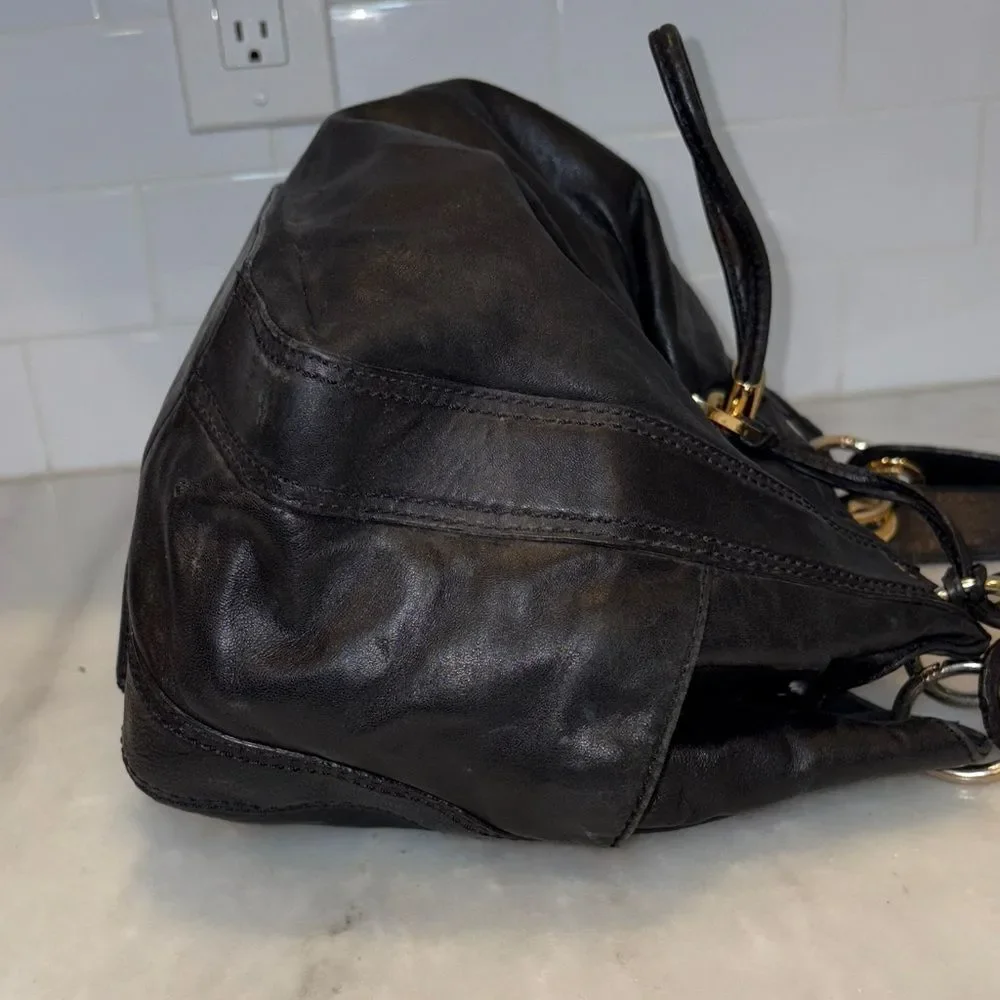 Michael Kors Bag Purse Handbag Leather Ludlow Drawstring Hobo Shoulder Bag